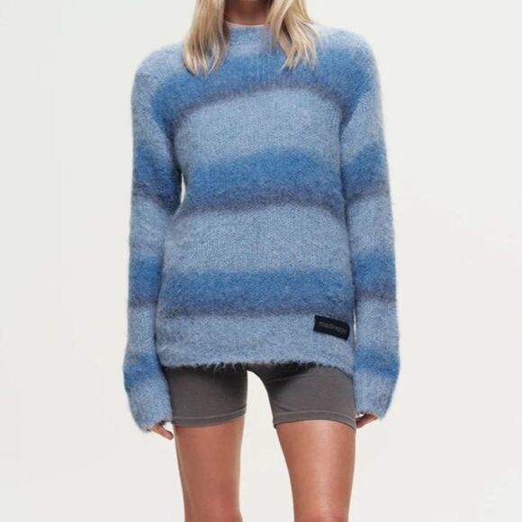 Madhappy Ombre Stripe Sweater in polar blue Large - Picture 1 of 5